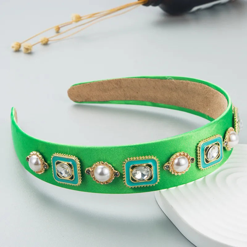 Baroque Retro New Alloy Inlaid Drill Head Hoop Pressure Headband Hair Hair Accessories