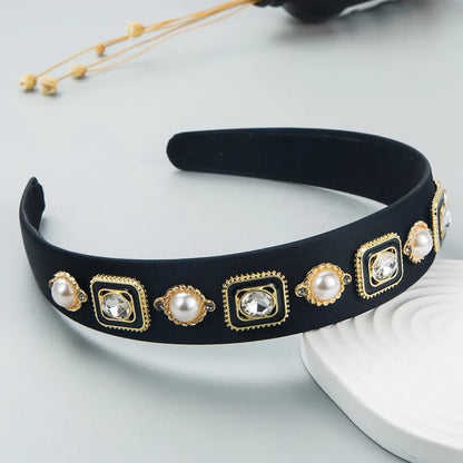 Baroque Retro New Alloy Inlaid Drill Head Hoop Pressure Headband Hair Hair Accessories