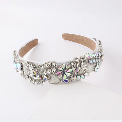 Baroque Style Flower Rhinestone Inlay Hair Band