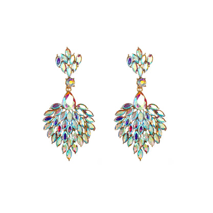 Baroque Style Shiny Water Droplets Alloy Plating Inlay Rhinestones Glass Gold Plated Women'S Drop Earrings