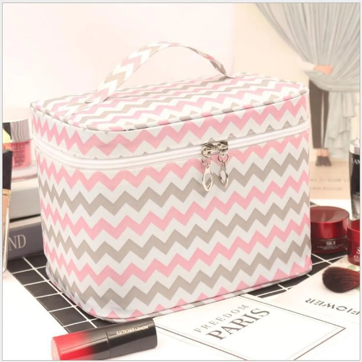 Basic Animal Fruit Polyester Cylindrical Makeup Bags