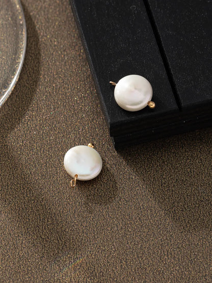 Basic Baroque Style Handmade Round Freshwater Pearl Jewelry Accessories