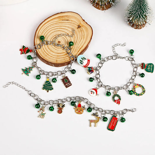 Basic Cartoon Alloy Plating Christmas Unisex Bracelets