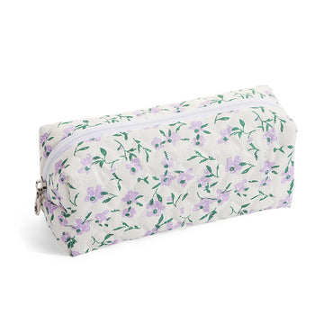 Basic Classic Style Ditsy Floral Cotton Cylindrical Makeup Bags