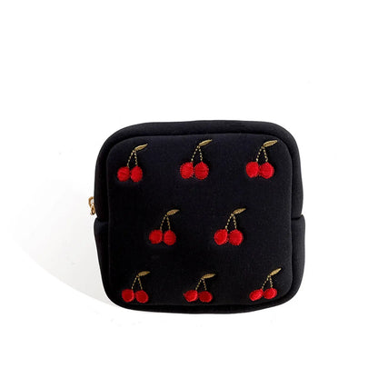 Basic Classic Style Fruit Polyester Square Makeup Bags