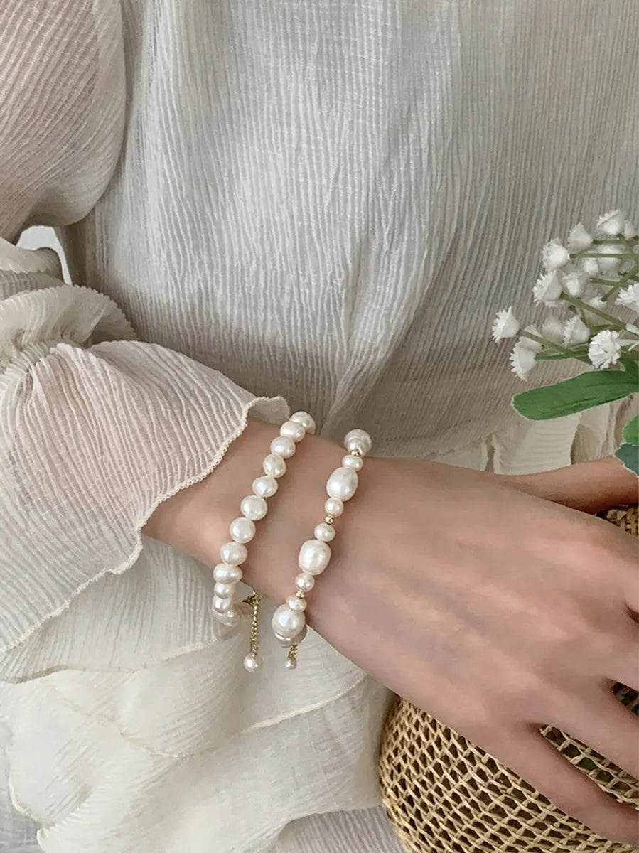 Basic Classic Style Geometric Freshwater Pearl Bracelets In Bulk