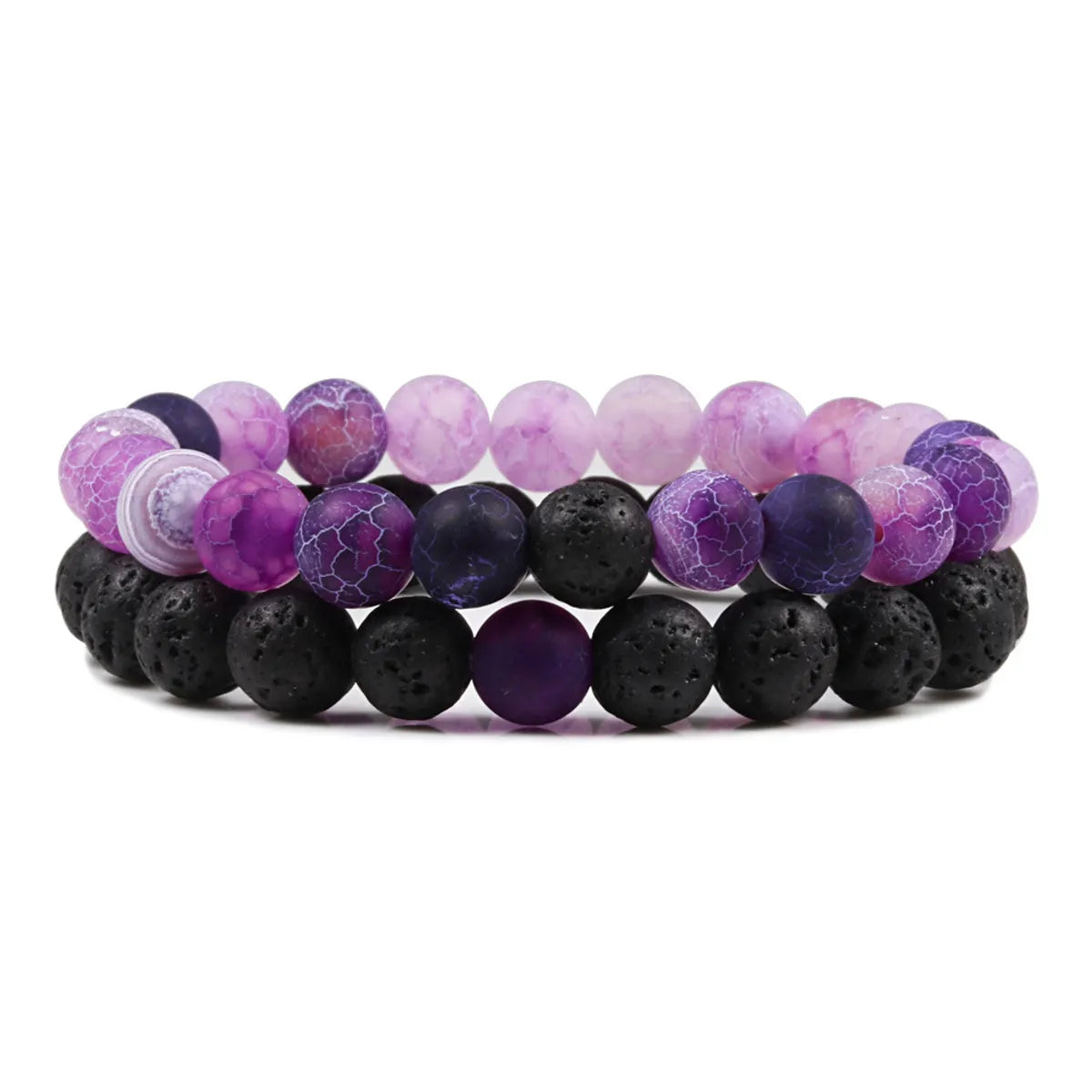 Basic Classic Style Geometric Natural Stone Agate Bracelets