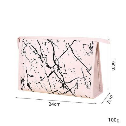 Basic Classic Style Geometric Pu Leather Square Makeup Bags