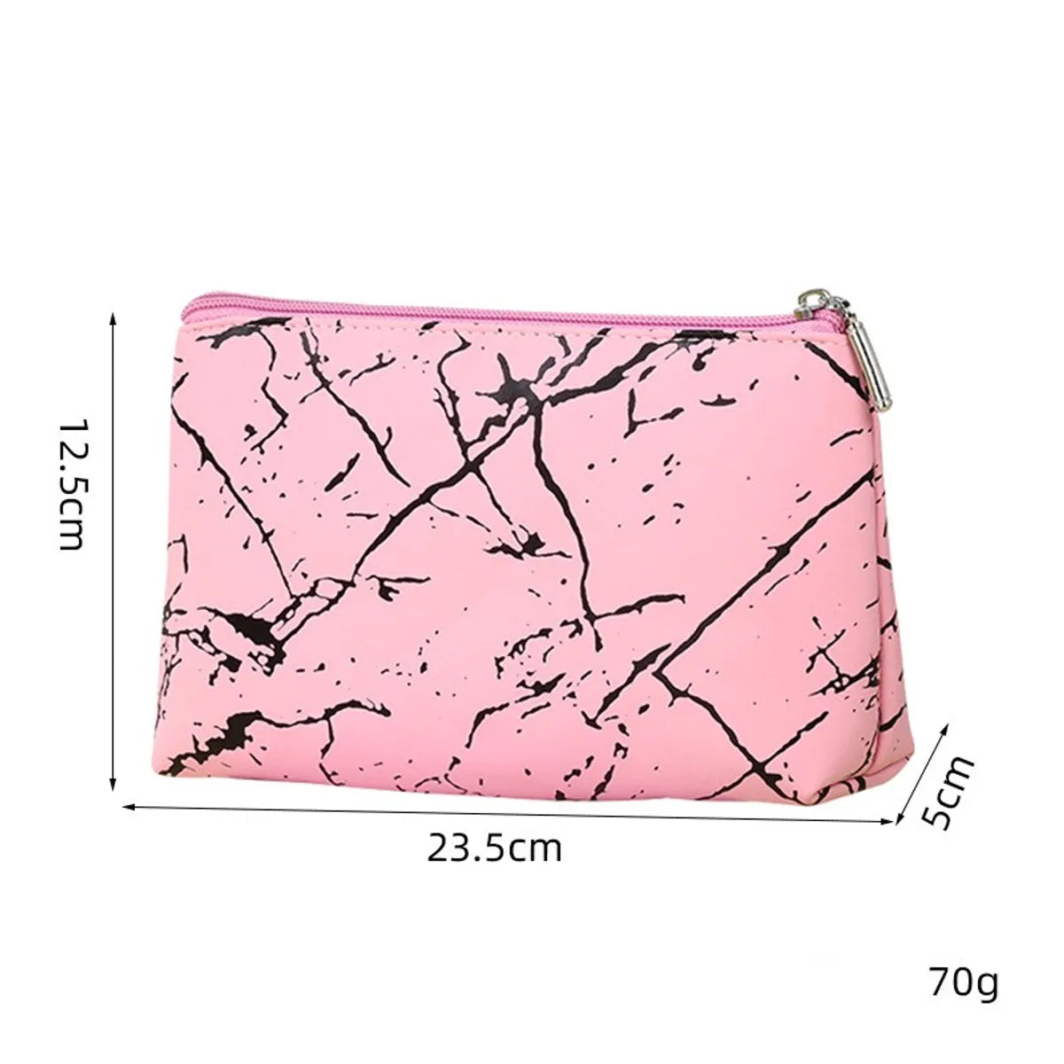 Basic Classic Style Geometric Pu Leather Square Makeup Bags