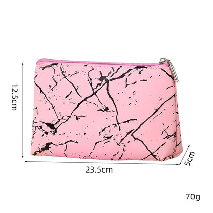 Basic Classic Style Geometric Pu Leather Square Makeup Bags