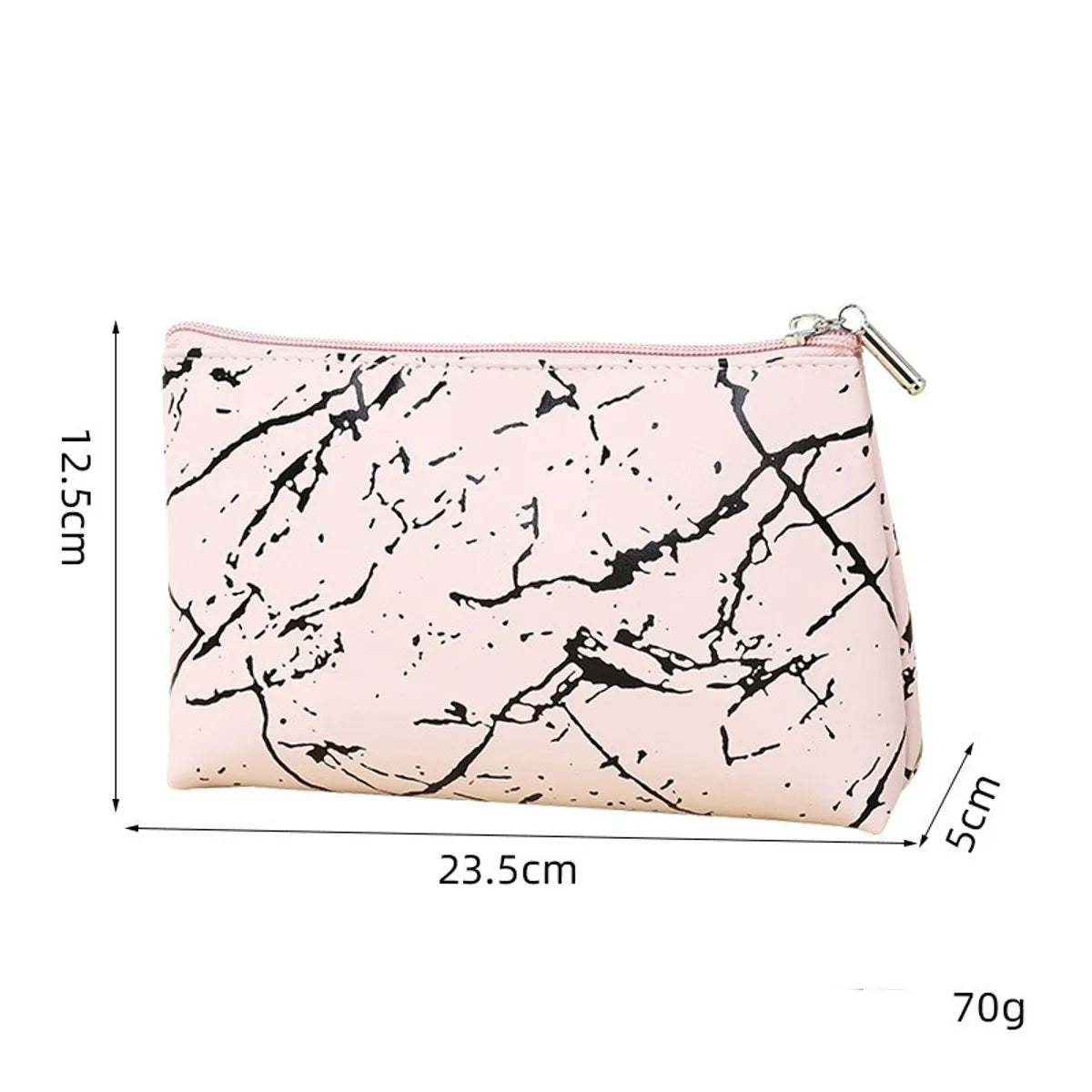 Basic Classic Style Geometric Pu Leather Square Makeup Bags