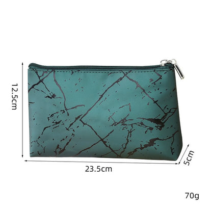 Basic Classic Style Geometric Pu Leather Square Makeup Bags