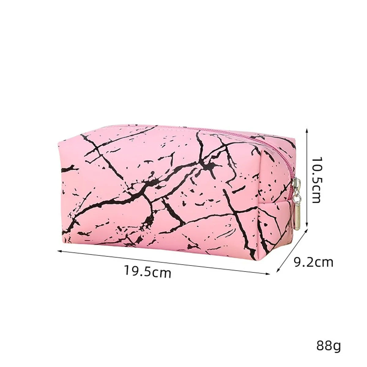 Basic Classic Style Geometric Pu Leather Square Makeup Bags