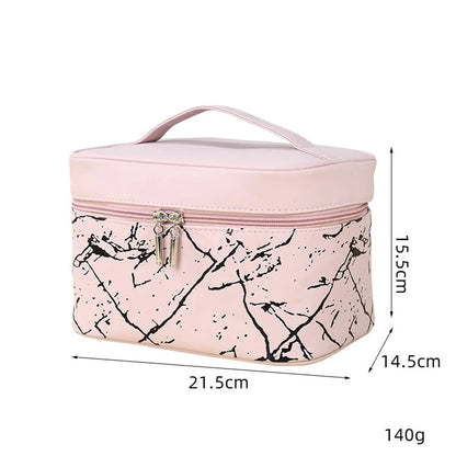 Basic Classic Style Geometric Pu Leather Square Makeup Bags