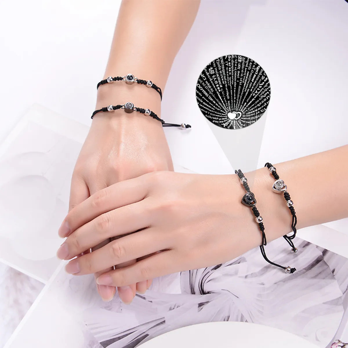 Basic Classic Style Geometric Rope Unisex Drawstring Bracelets