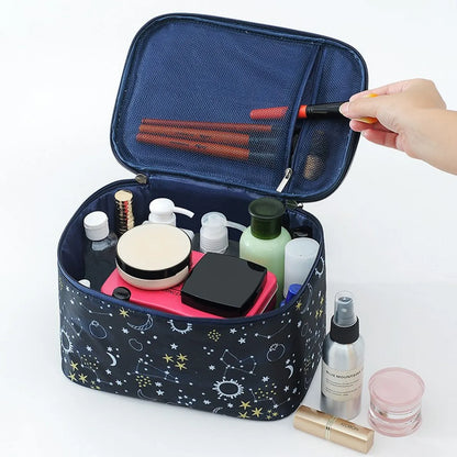 Basic Classic Style Geometric Solid Color Polyester Square Makeup Bags