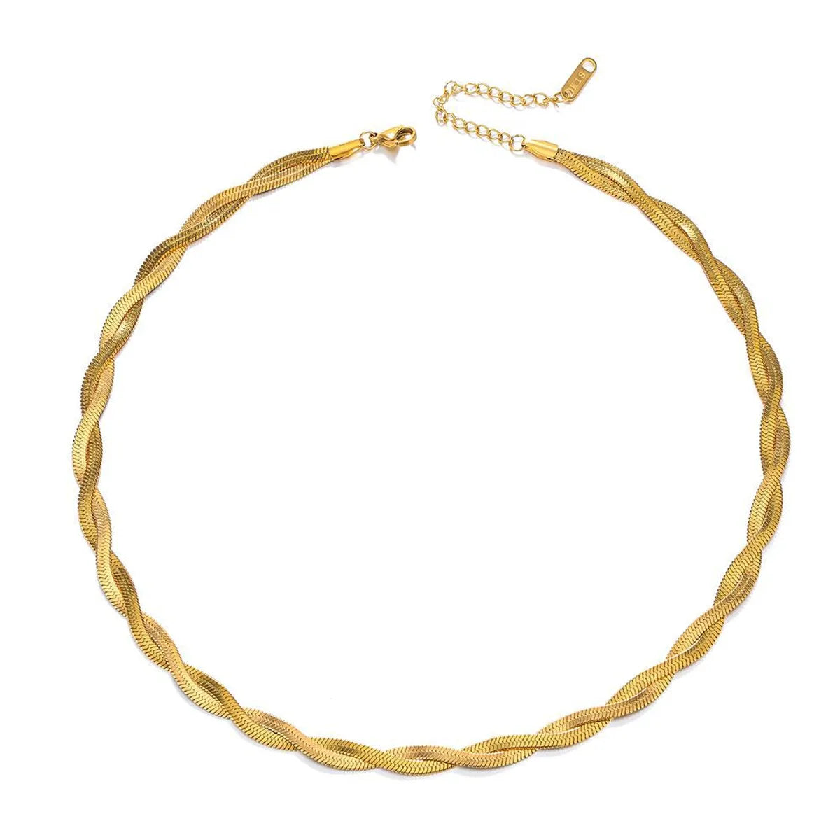 304 Stainless Steel 18K Gold Plated Basic Classic Style Plating Geometric Bracelets Necklace