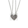 Basic Classic Style Heart Shape Stainless Steel Couple Pendant Necklace