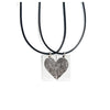 Basic Classic Style Heart Shape Stainless Steel Couple Pendant Necklace