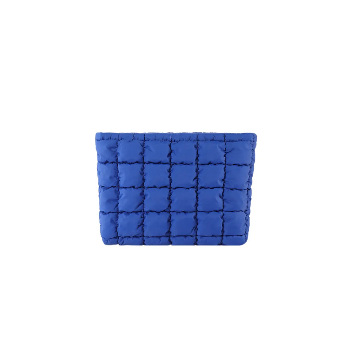 Basic Classic Style Lattice Solid Color Cotton Makeup Bags