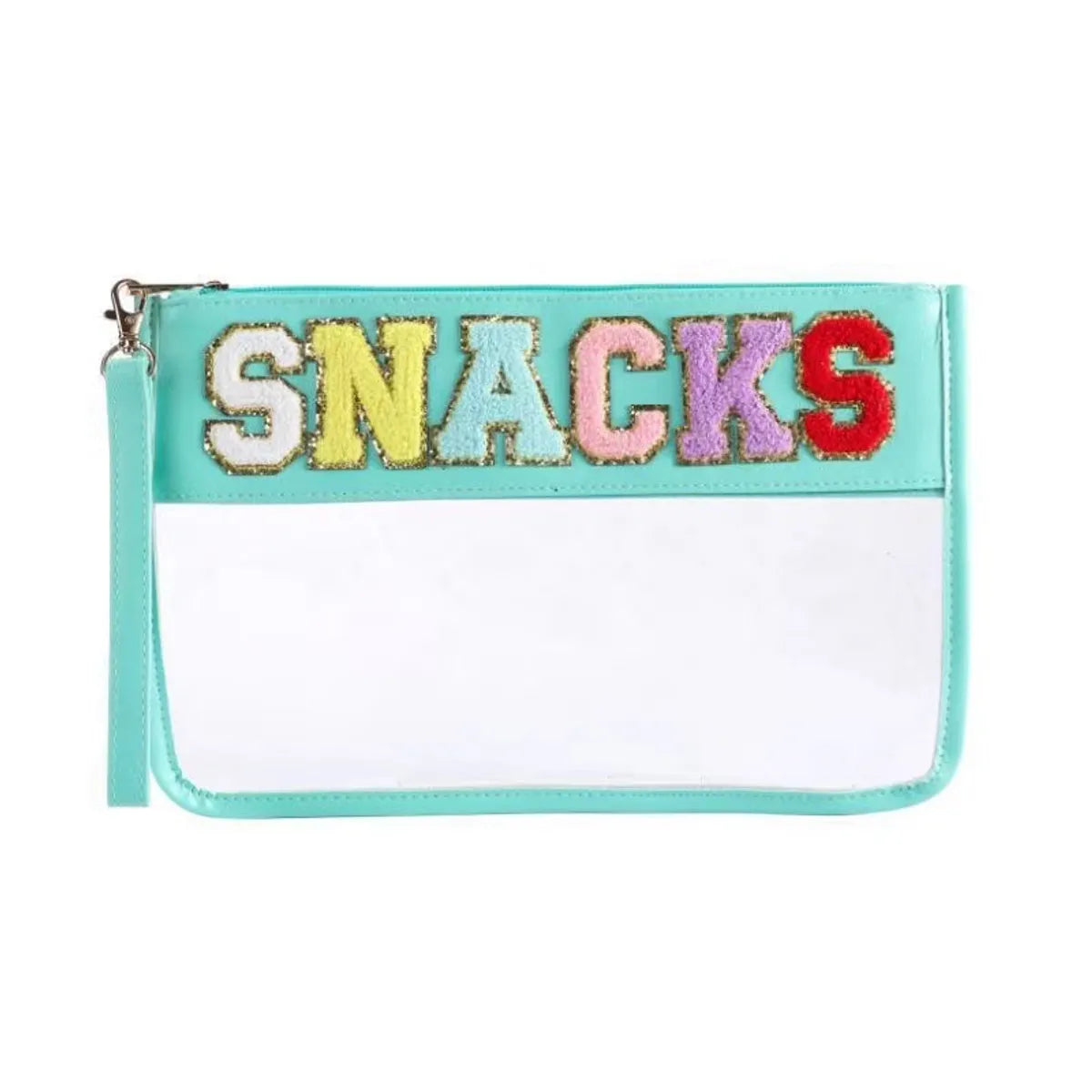 Basic Classic Style Letter PVC Square Makeup Bags