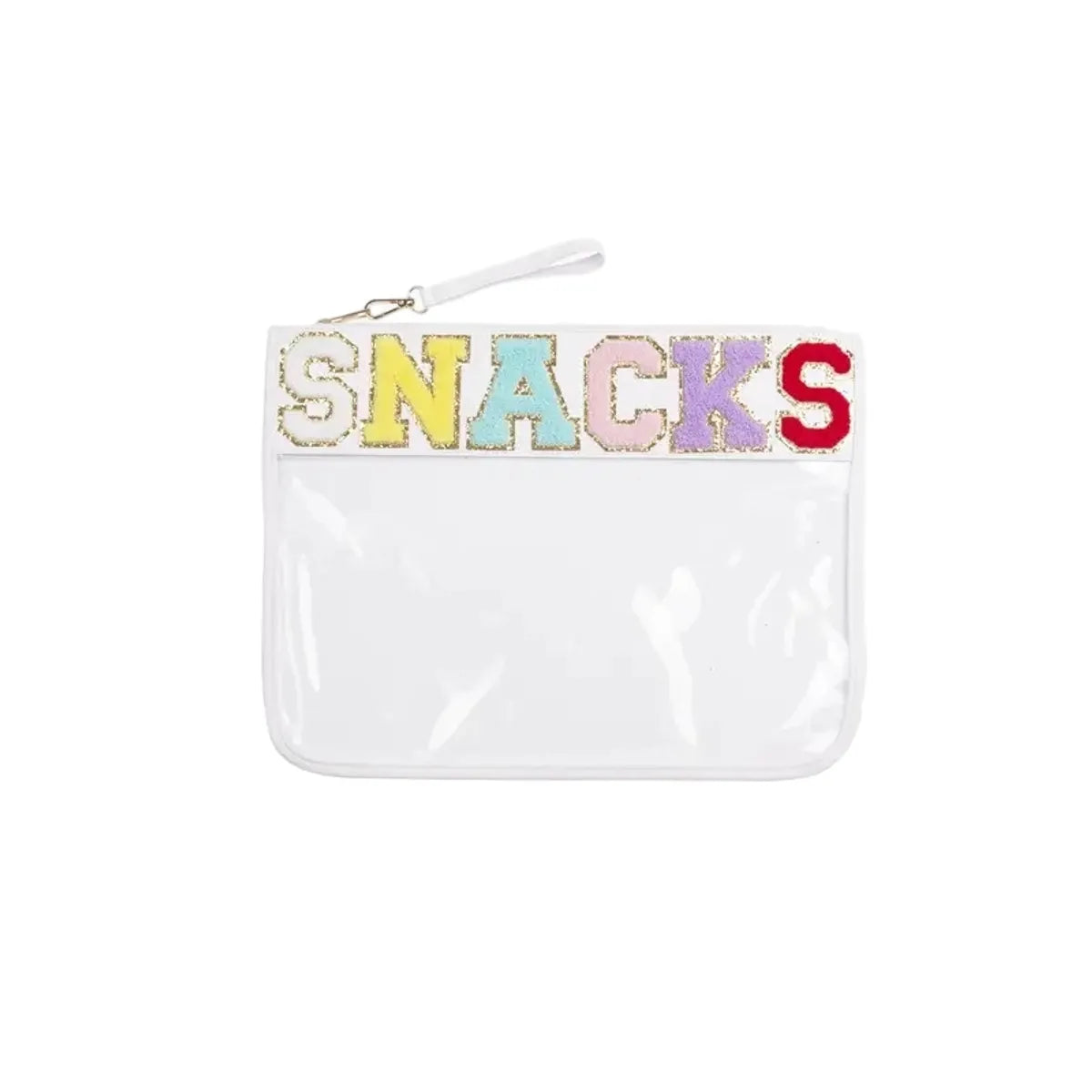 Basic Classic Style Letter PVC Square Makeup Bags