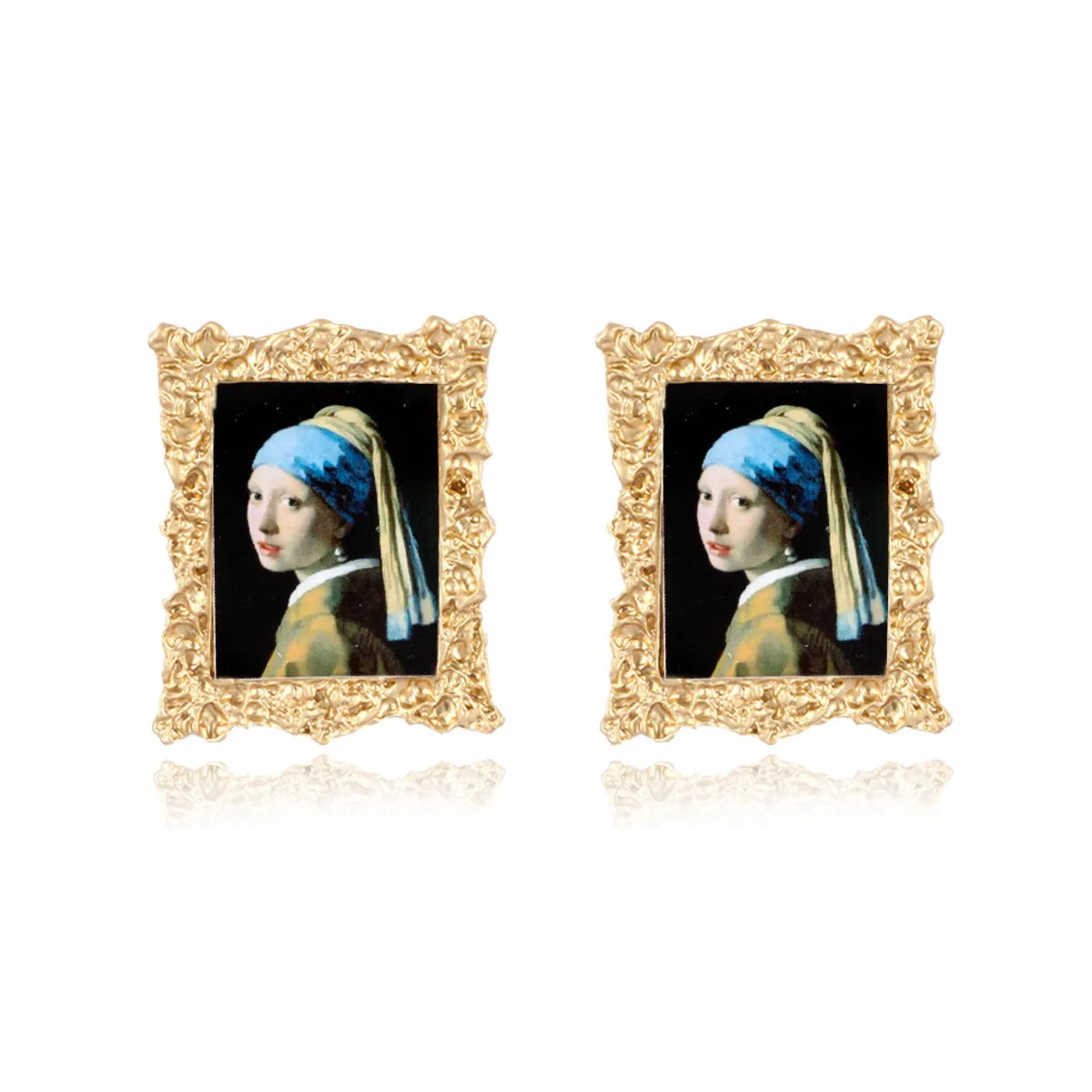 Basic Classic Style Portrait Alloy Plating Women'S Ear Studs