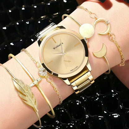 Basic Classic Style Round Solid Color Quartz Women'S Watches