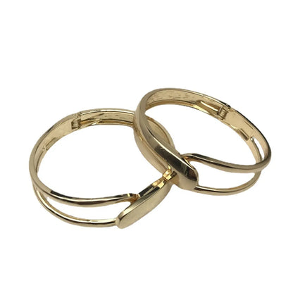 Basic Classic Style Solid Color Alloy Wholesale Bangle