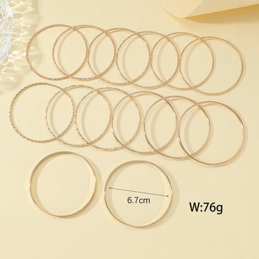 Basic Classic Style Solid Color Alloy Wholesale Bangle