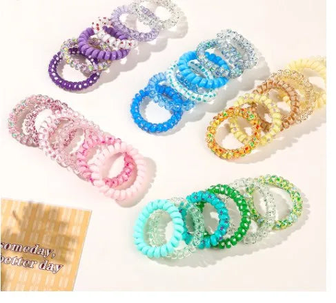 Basic Classic Style Solid Color Plastic Resin Hair Tie