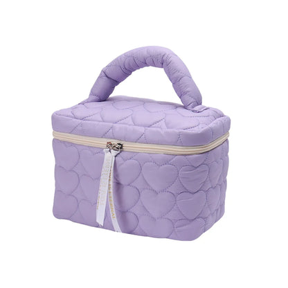 Basic Classic Style Solid Color Polyester Square Makeup Bags