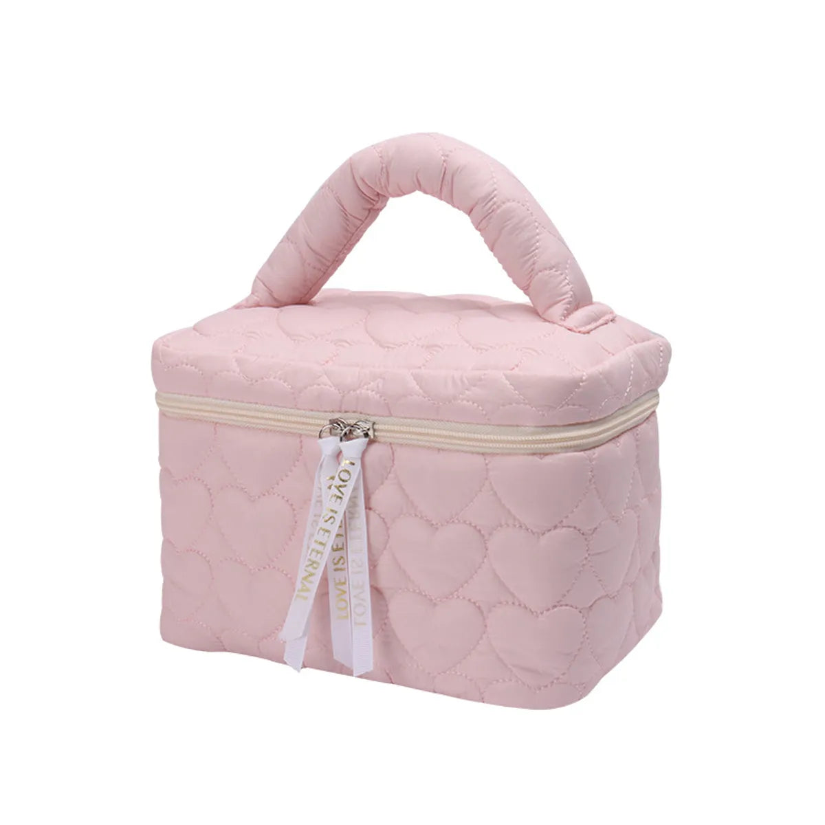 Basic Classic Style Solid Color Polyester Square Makeup Bags