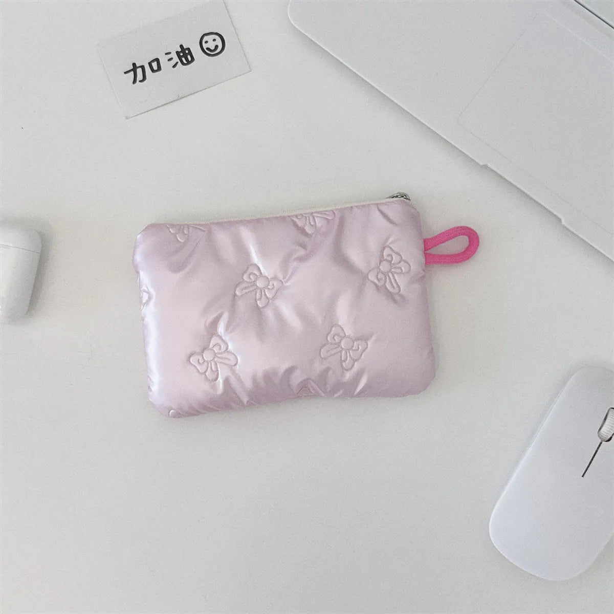 Basic Classic Style Solid Color Pu Leather Square Makeup Bags