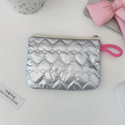 Basic Classic Style Solid Color Pu Leather Square Makeup Bags