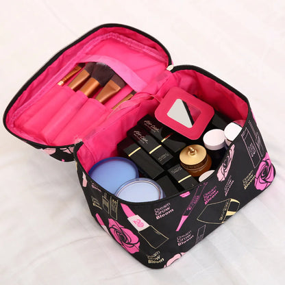 Basic Color Block Polyester Square Makeup Bags