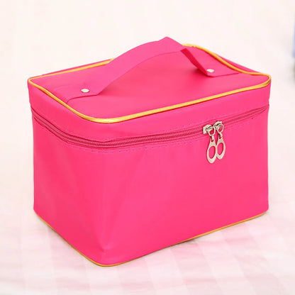 Basic Color Block Polyester Square Makeup Bags