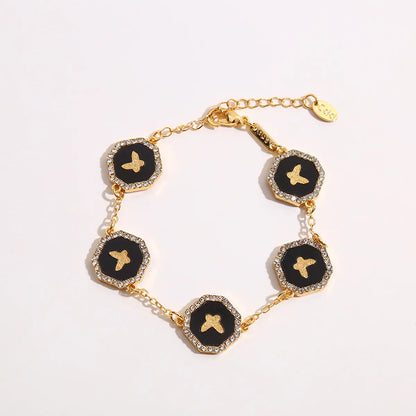 Basic Color Block Zircon Alloy Wholesale Bracelets