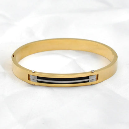 Basic Commute Solid Color Stainless Steel Plating Bangle