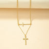 Basic Cross Alloy Plating Women'S Pendant Necklace