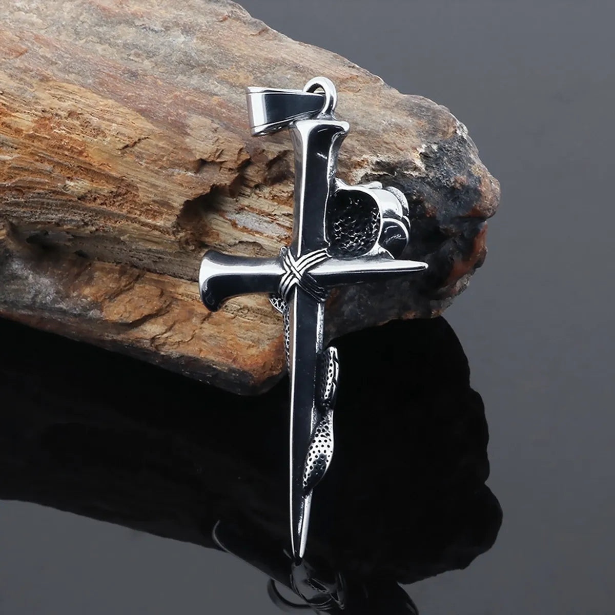 Basic Cross Stainless Steel Polishing Unisex Charms