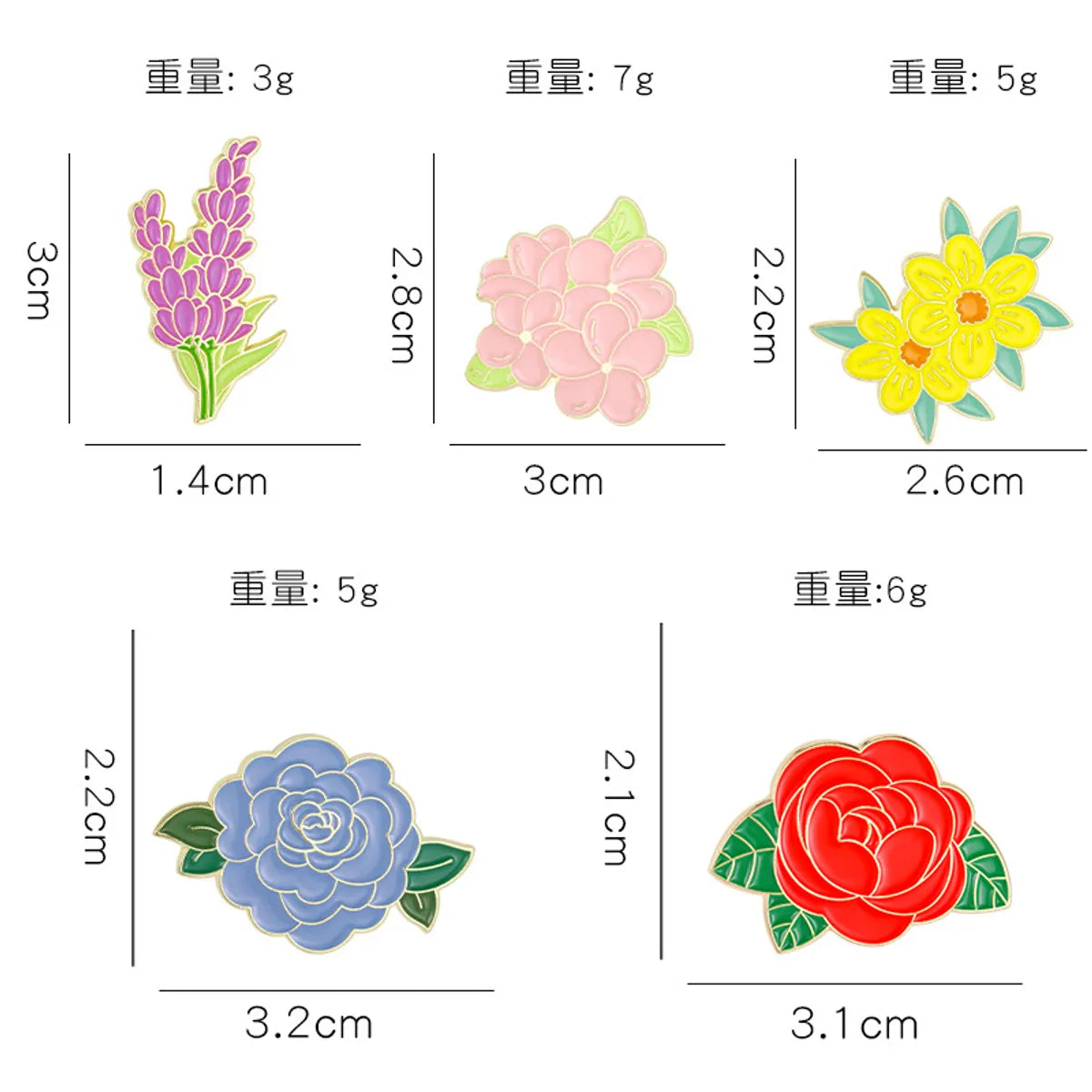 Basic Flower Alloy Enamel Women'S Brooches