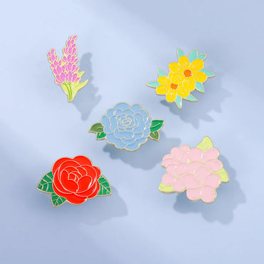 Basic Flower Alloy Enamel Women'S Brooches