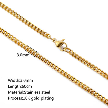 Basic Geometric 18k Gold Plated Stainless Steel Wholesale Jewelry Accessories