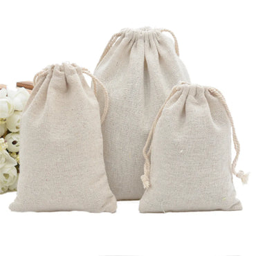 Basic Geometric Cotton Drawstring Jewelry Packaging Bags