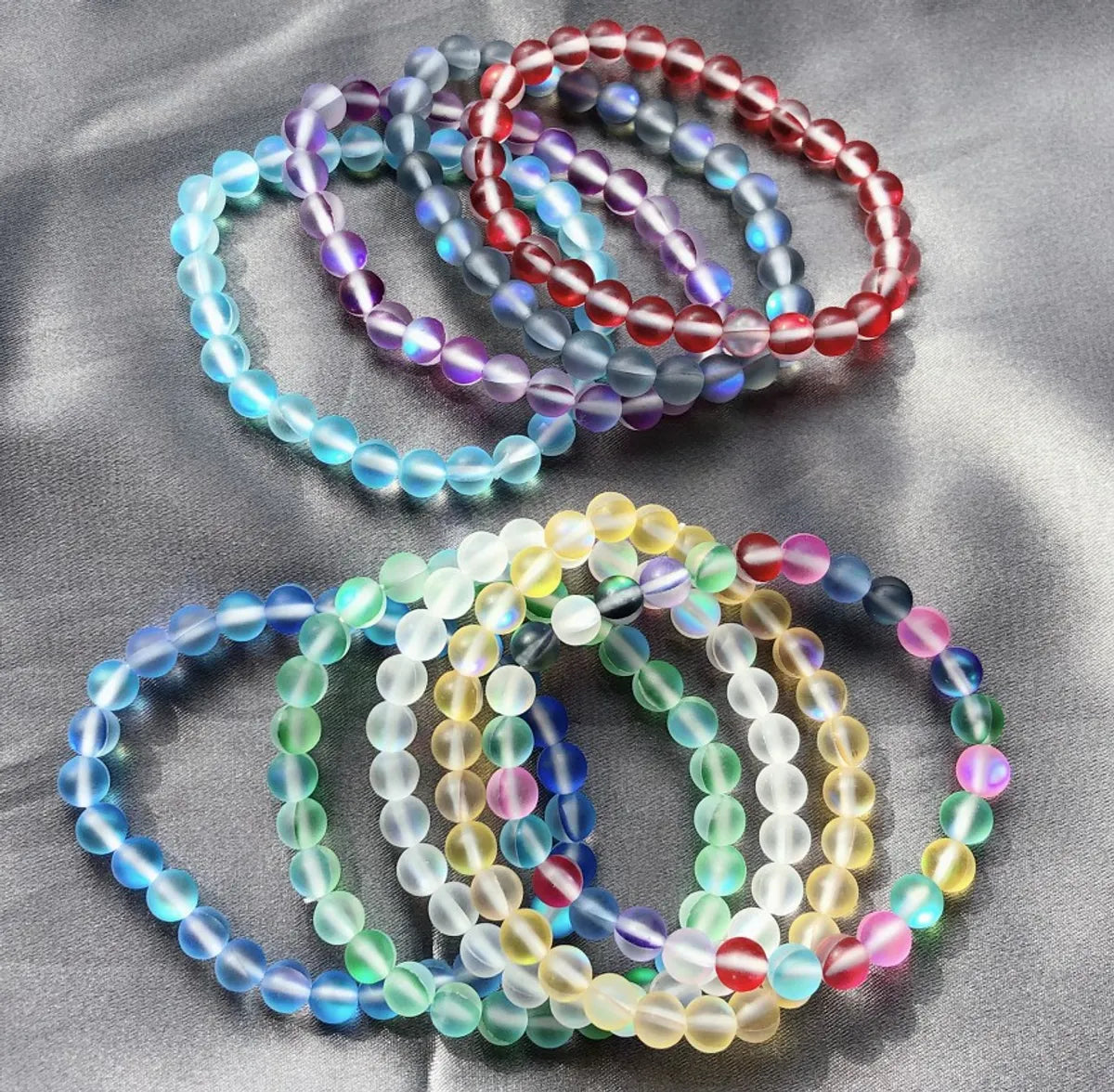 Basic Geometric Glass Beaded Bracelets