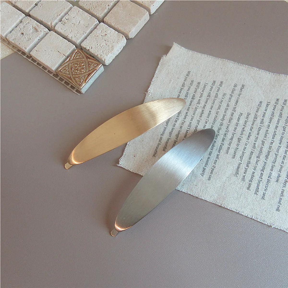 Basic Geometric Metal Handmade Hair Clip