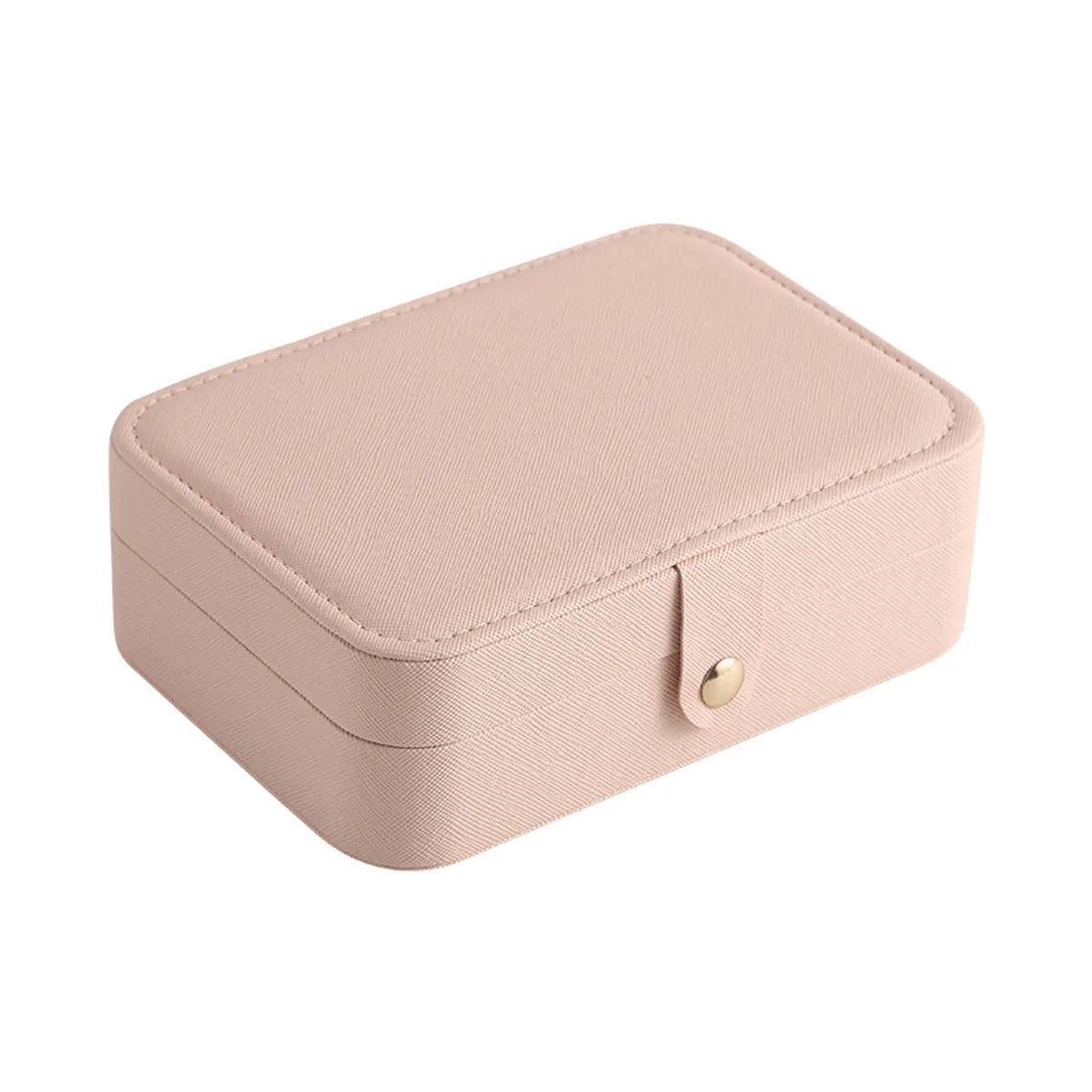 Basic Geometric Solid Color Pu Leather Jewelry Boxes