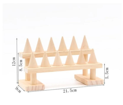 Basic Geometric Solid Wood Patchwork Jewelry Rack