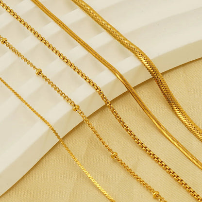 Basic Geometric Stainless Steel Plating 18k Gold Plated Necklace